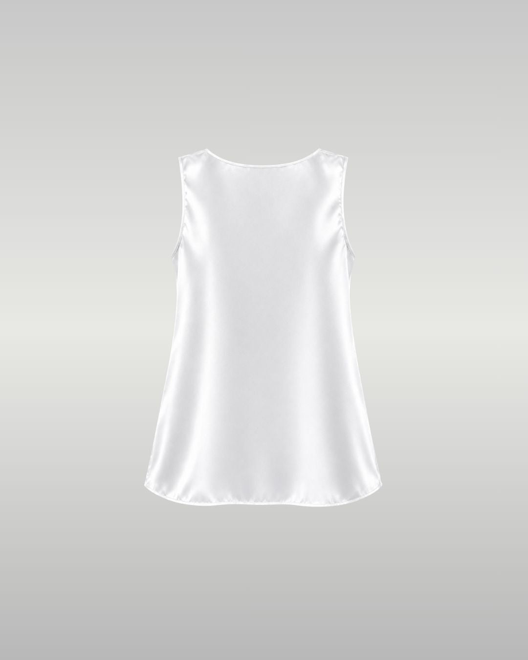 Signature Silk Tank - White