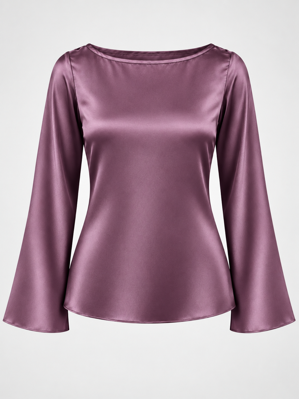 Full Sleeve Silk Top - Purple