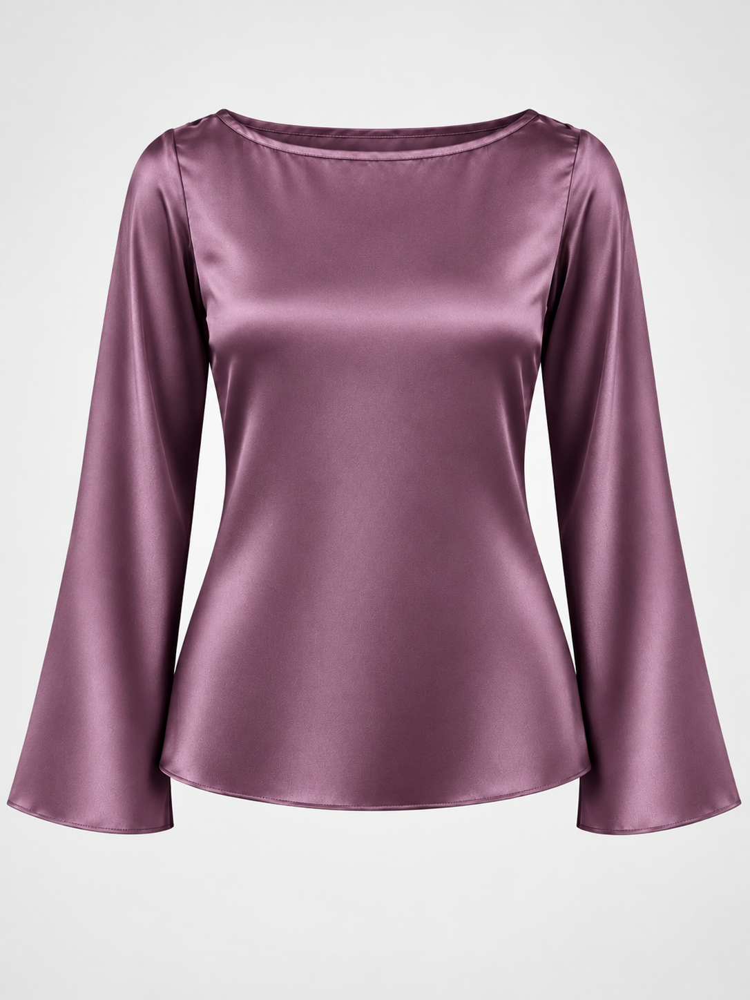Full Sleeve Silk Top - Purple