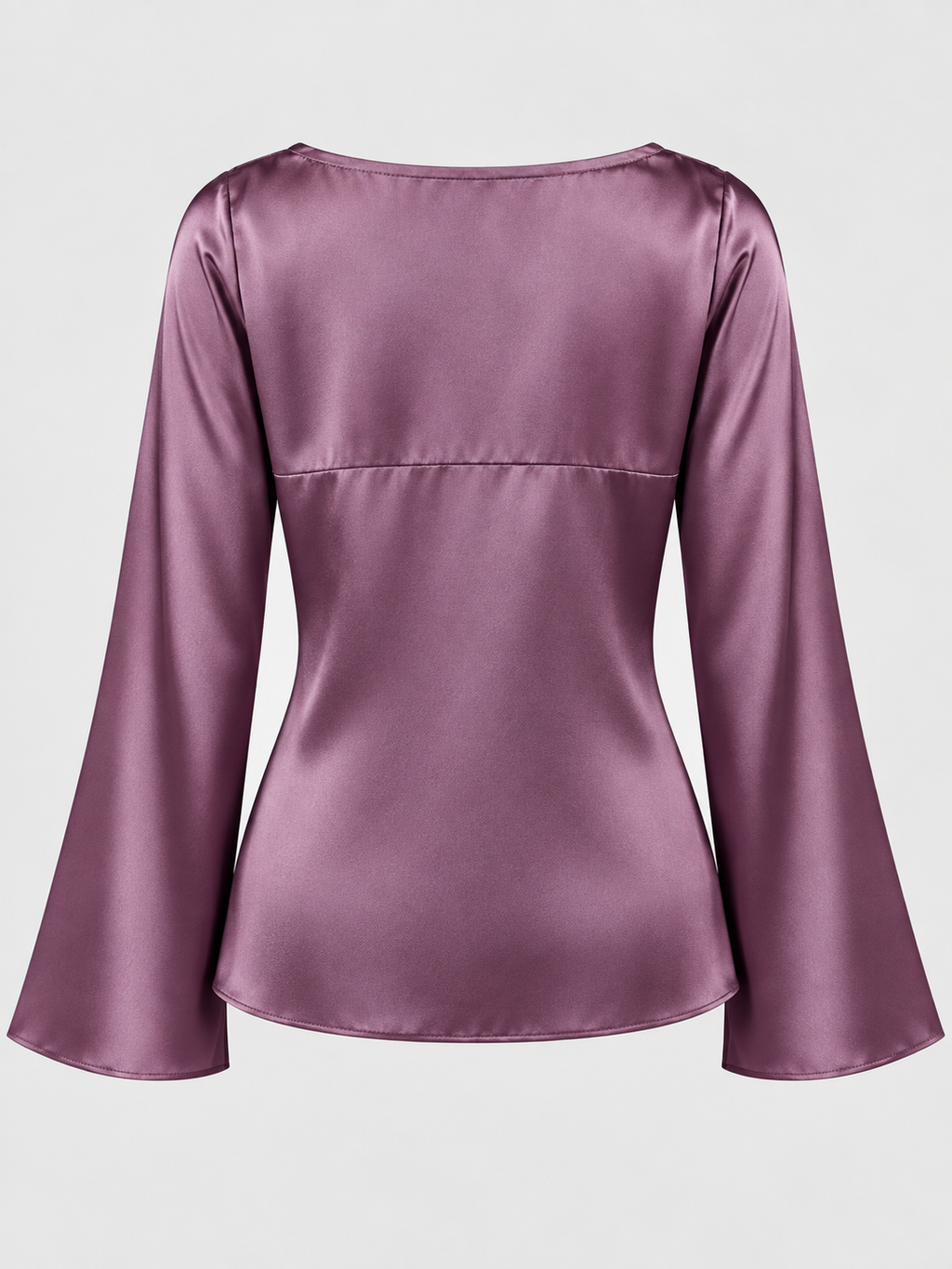 Full Sleeve Silk Top - Purple