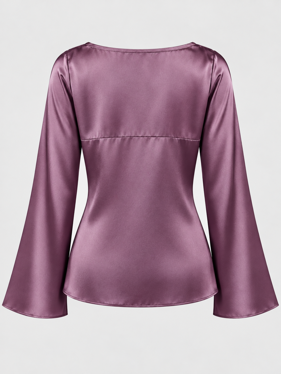 Full Sleeve Silk Top - Purple