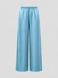Signature Silk Pants - Aqua Blue