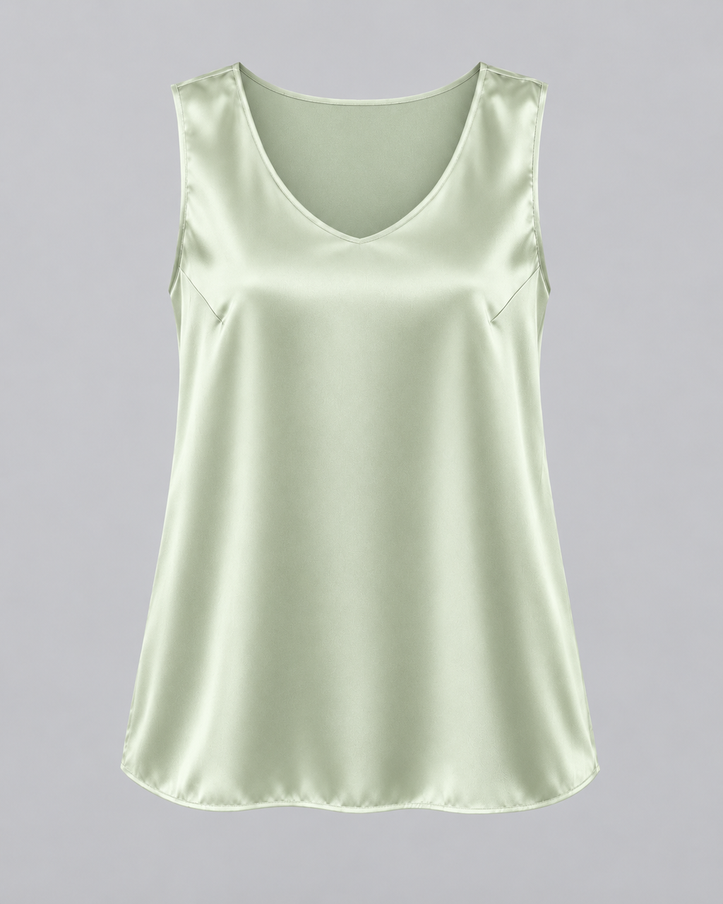 Signature Silk Tank - Sage Green