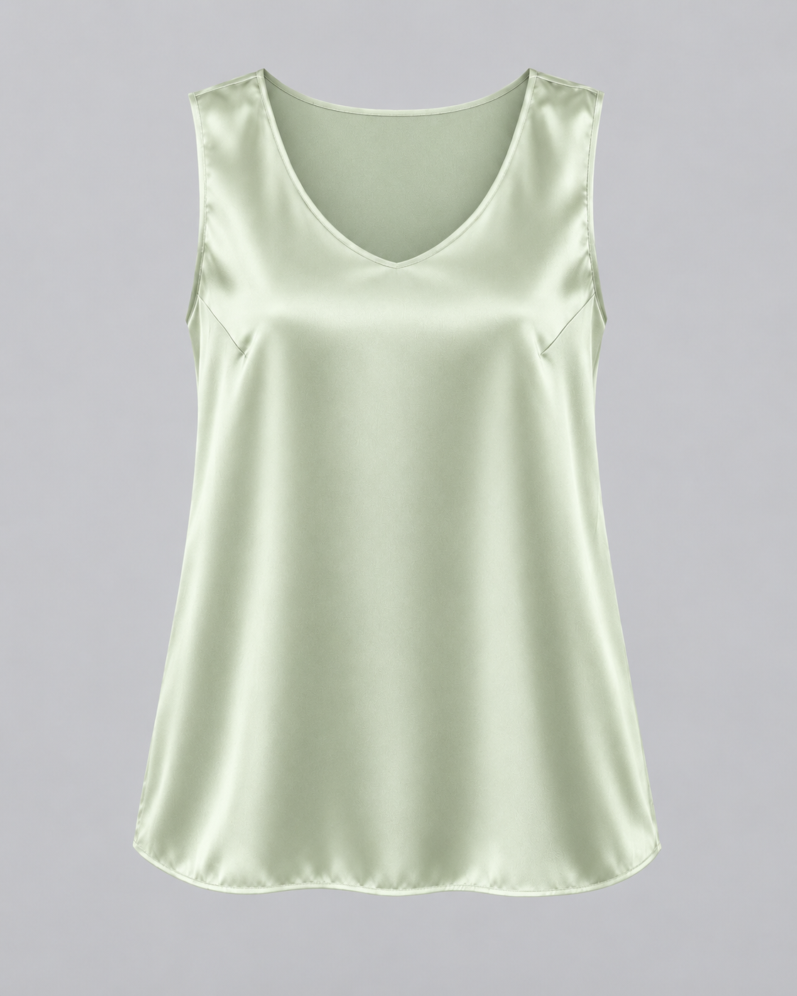 Signature Silk Tank - Sage Green