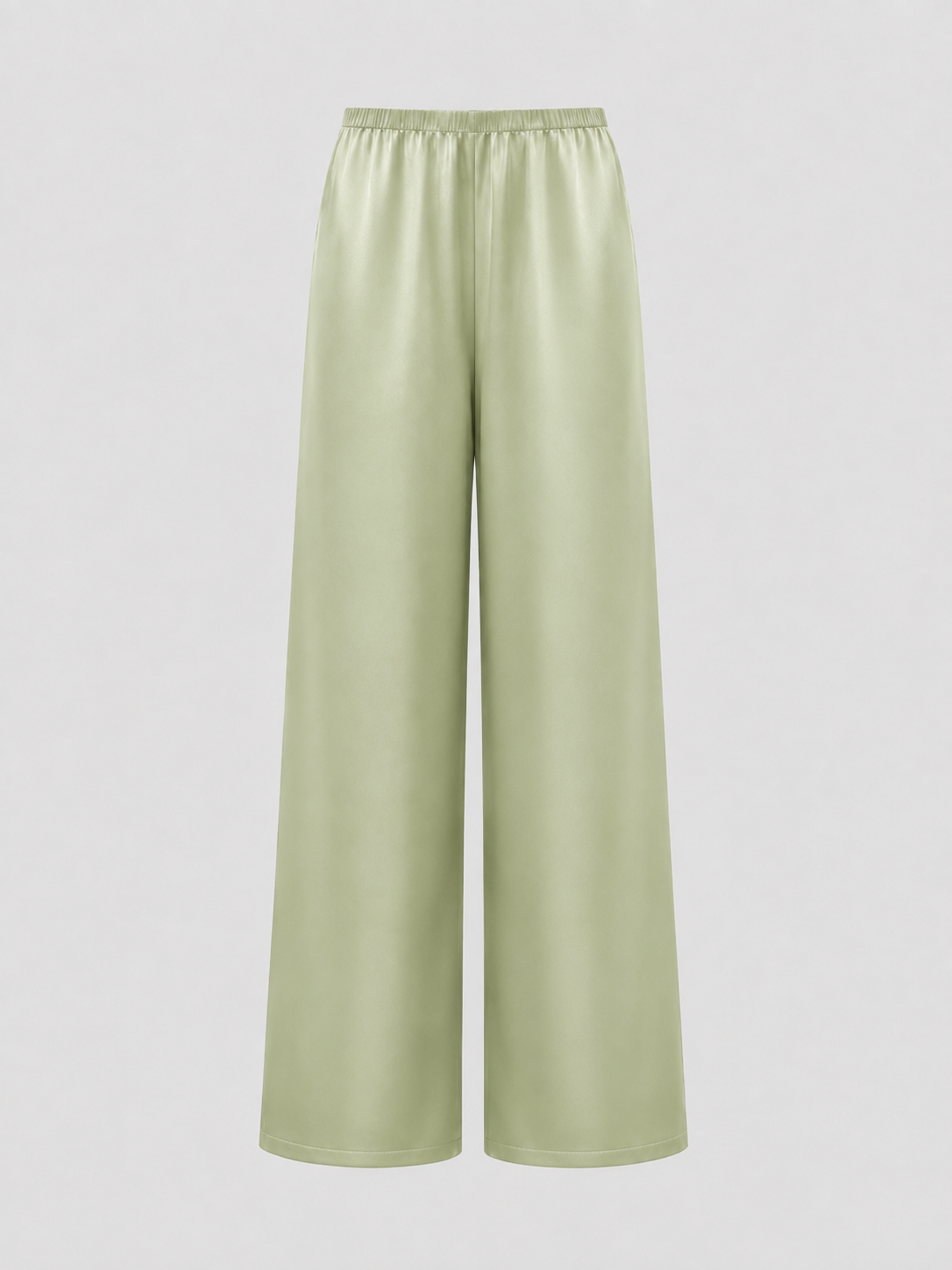 Signature Silk Pants - Sage Green