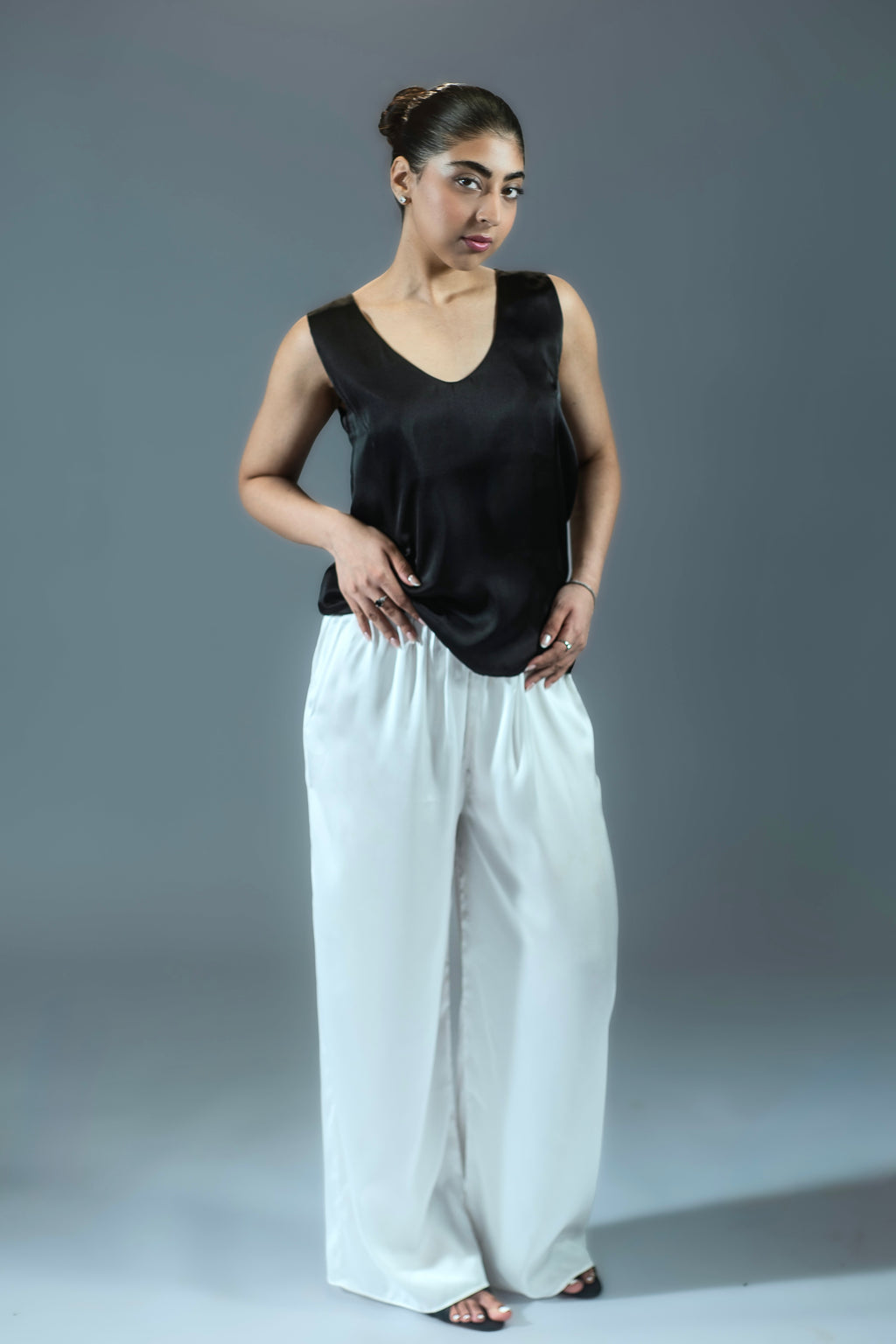 Signature Silk Tank - Black