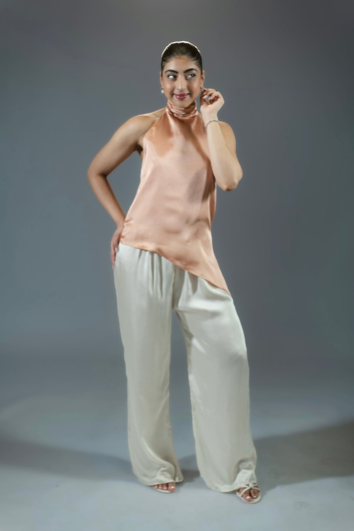 Halter Tie Backless Top