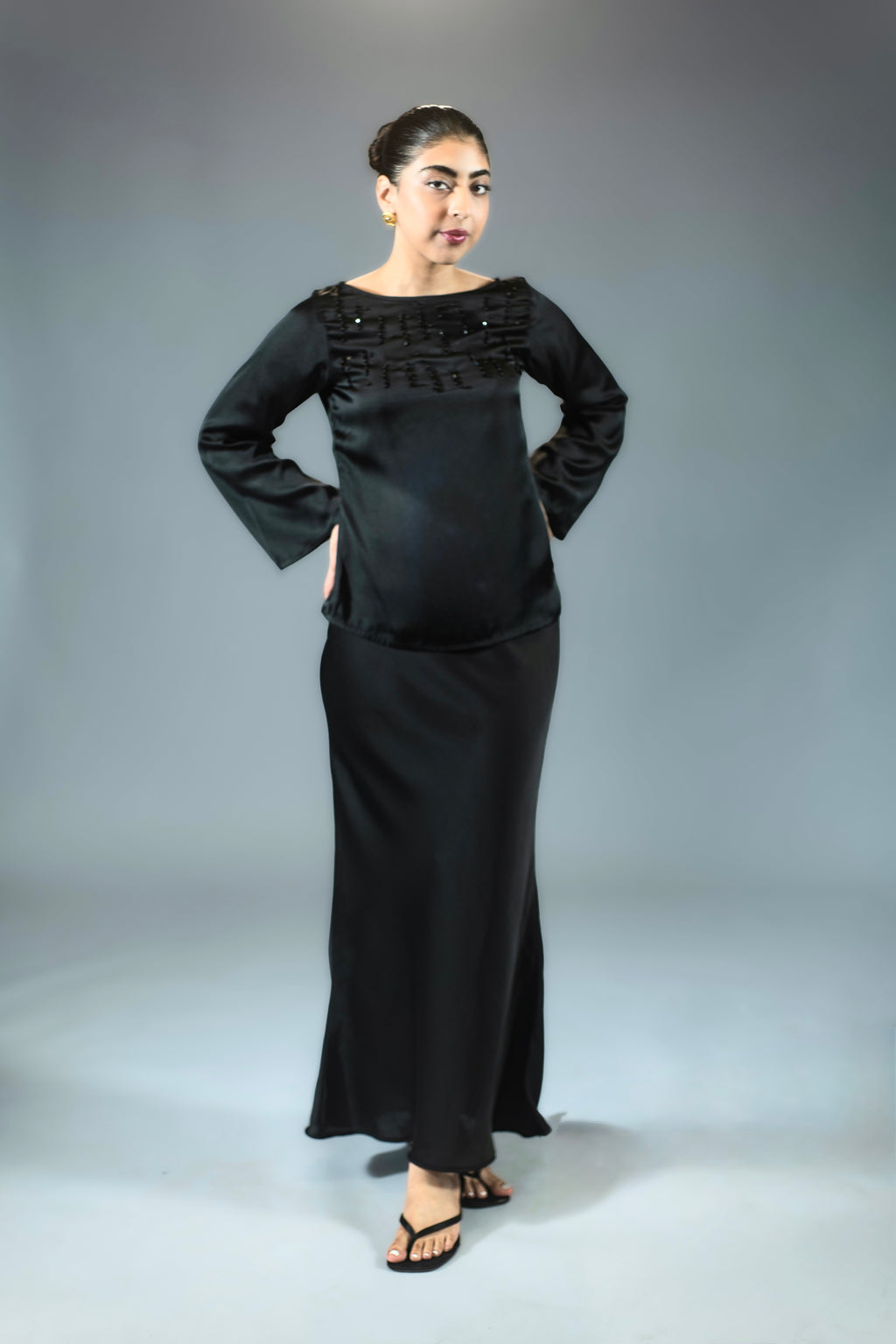 Bias Cut Crepe Silk Skirt