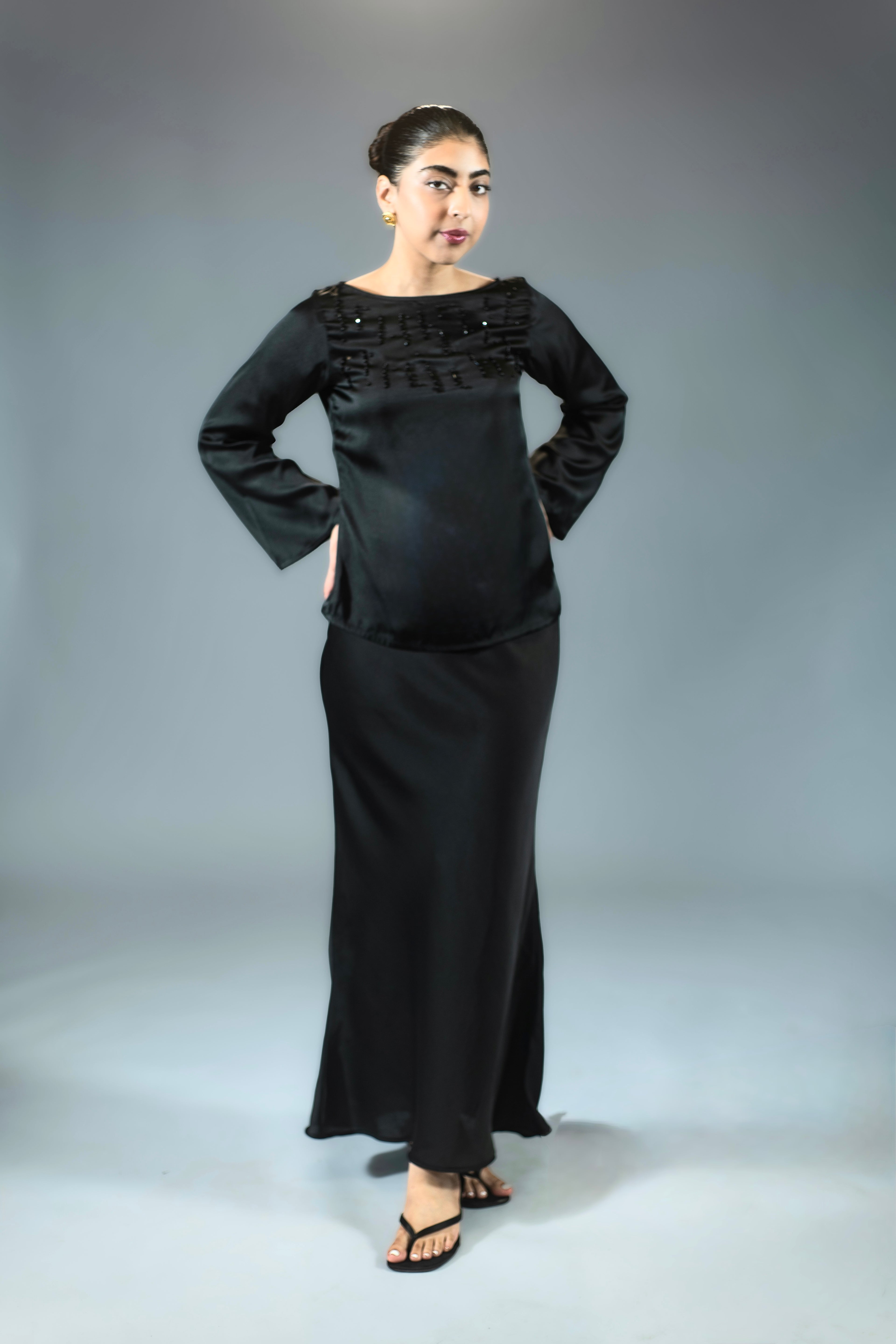 Bias Cut Crepe Silk Skirt