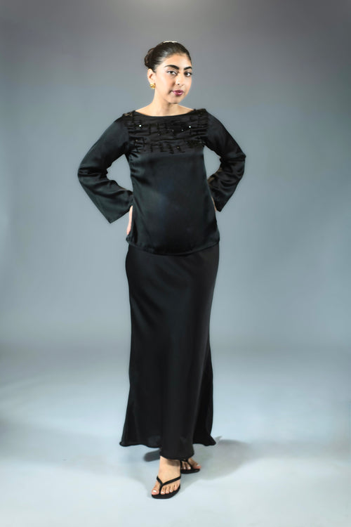 Bias Cut Crepe Silk Skirt