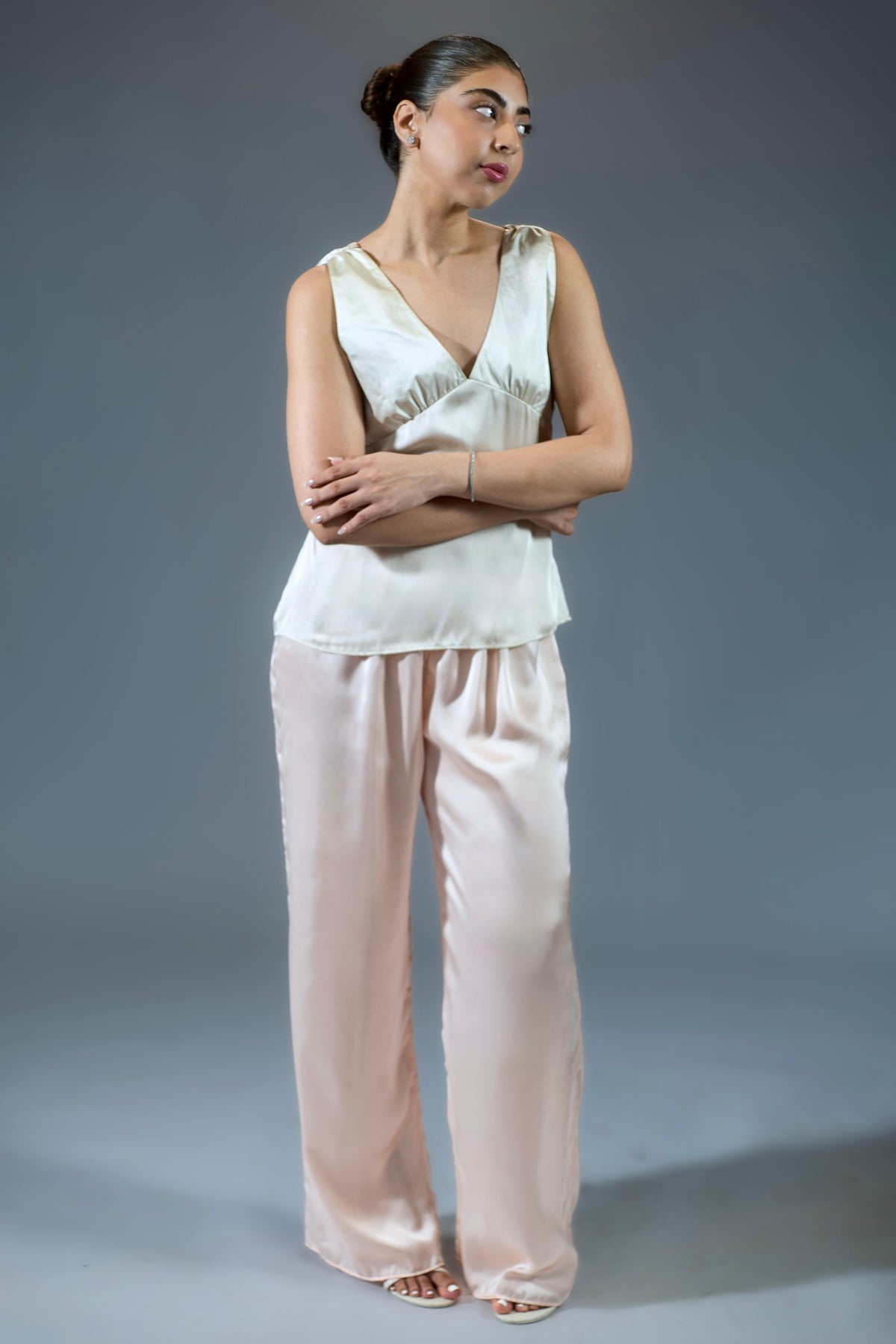 Classic Silk Top - Pearl