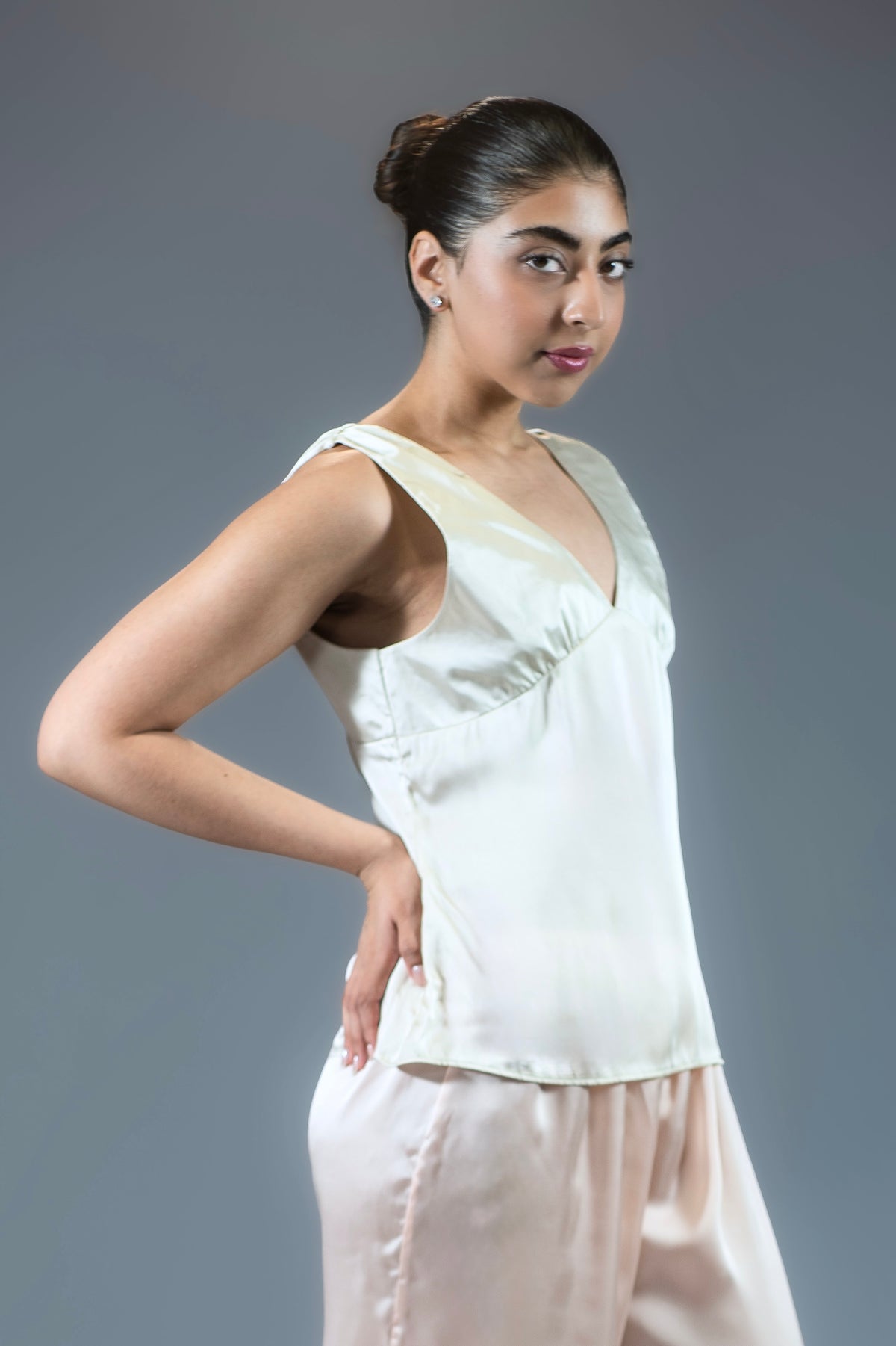 Classic Silk Top - Pearl