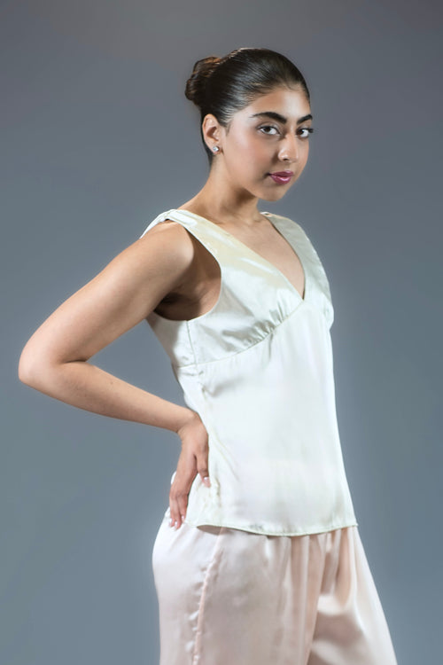 Classic Silk Top - Pearl