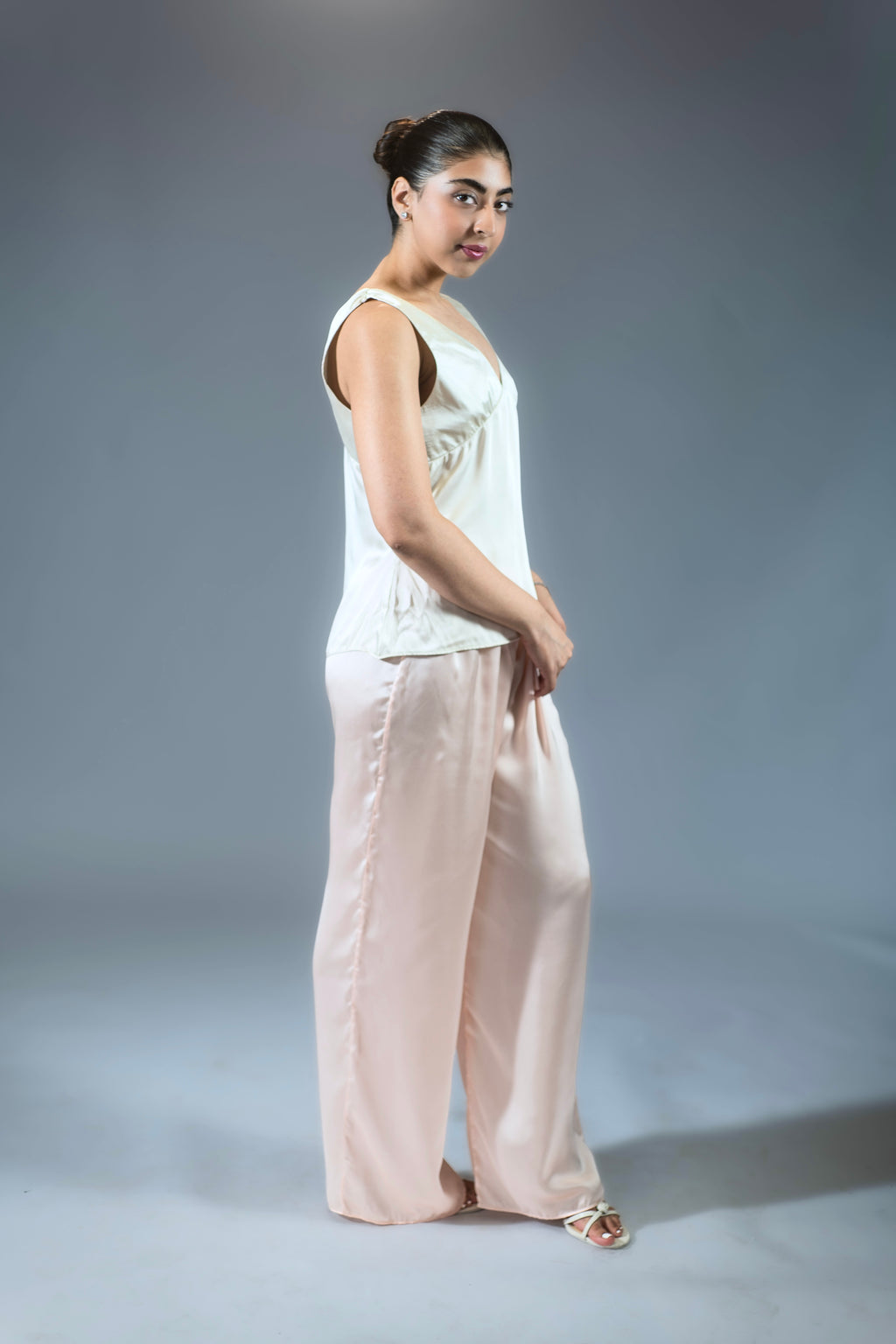 Signature Silk Pants - Blush Pink