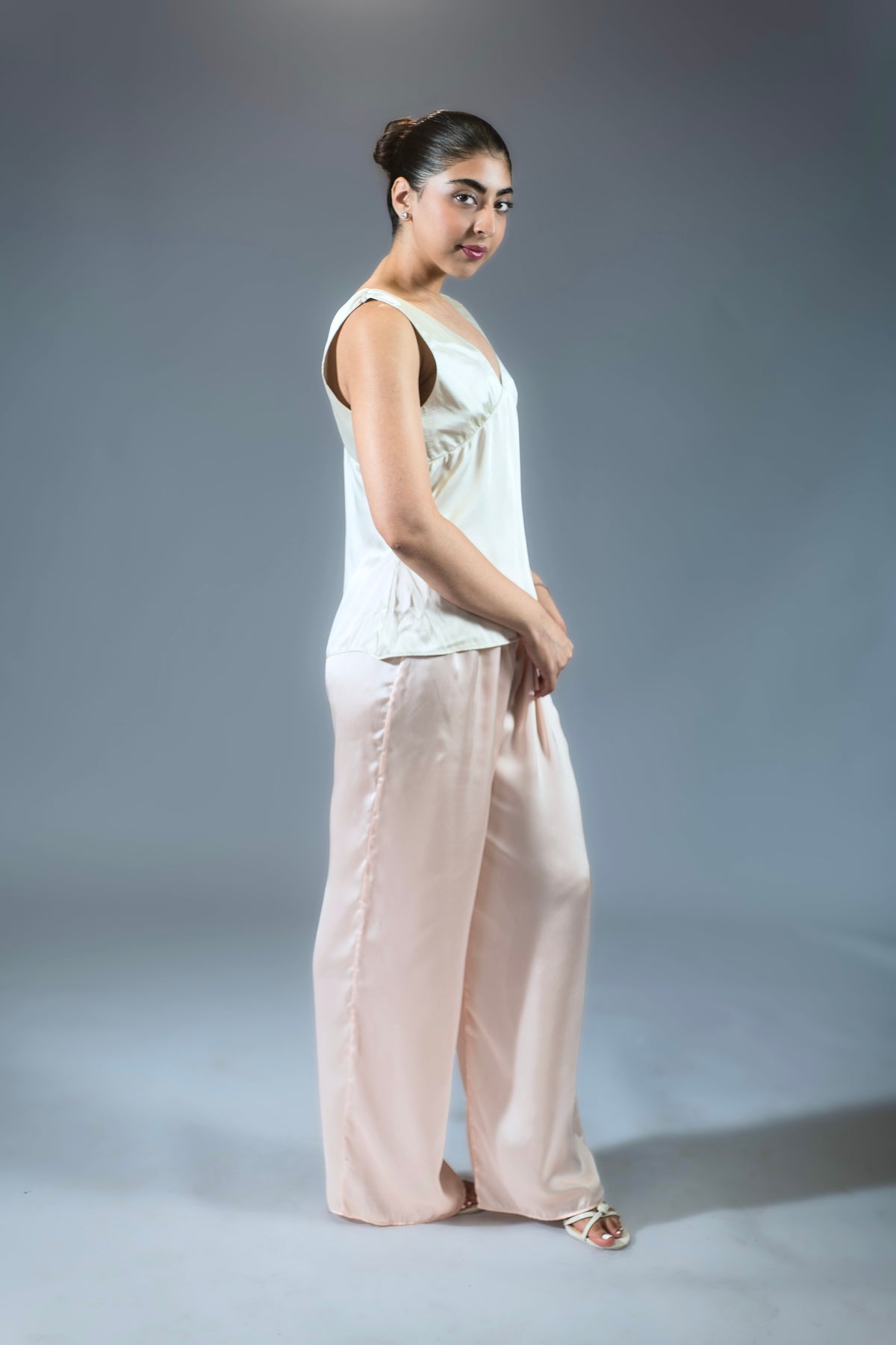 Signature Silk Pants - Blush Pink