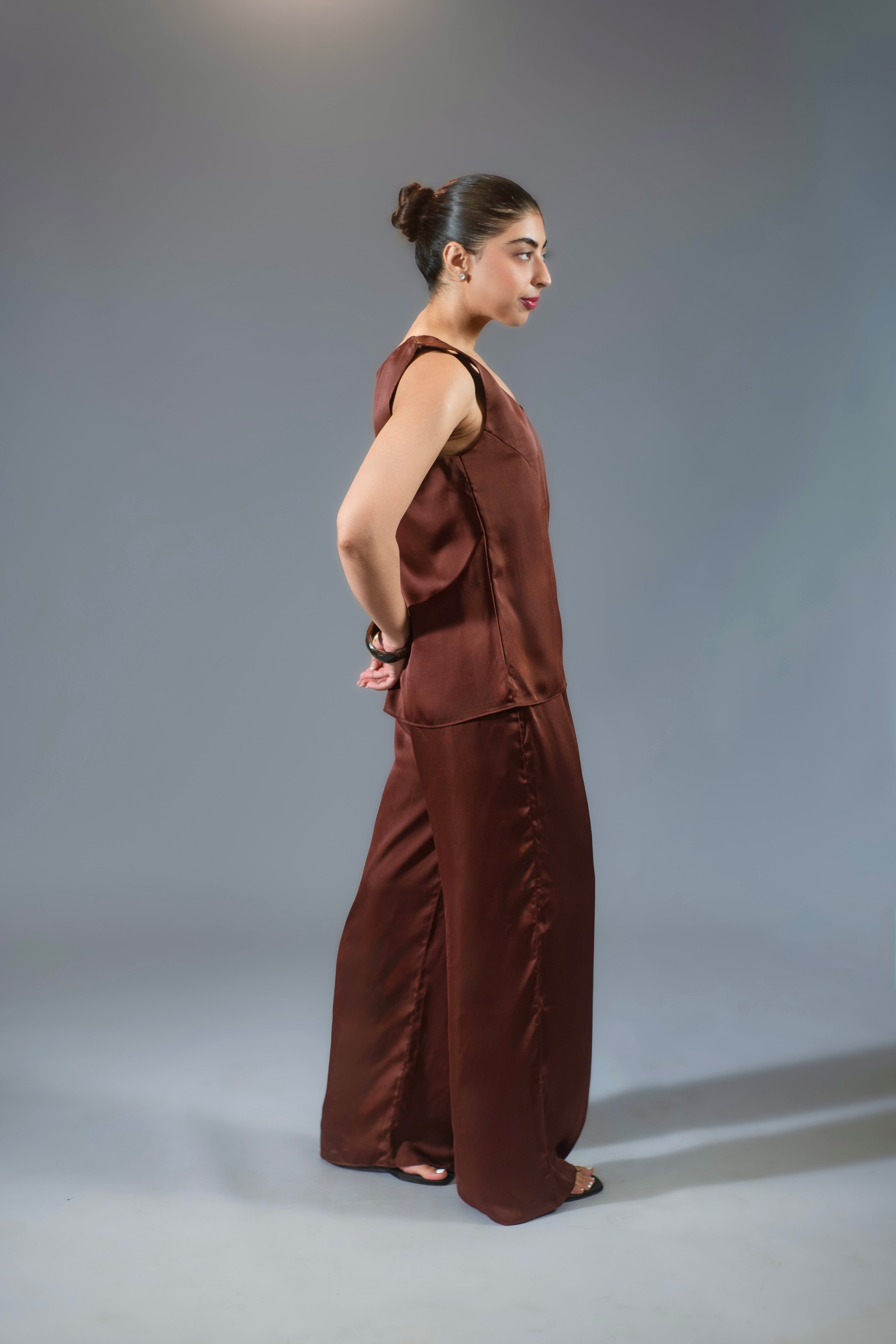 Signature Silk Pants - Chocolate