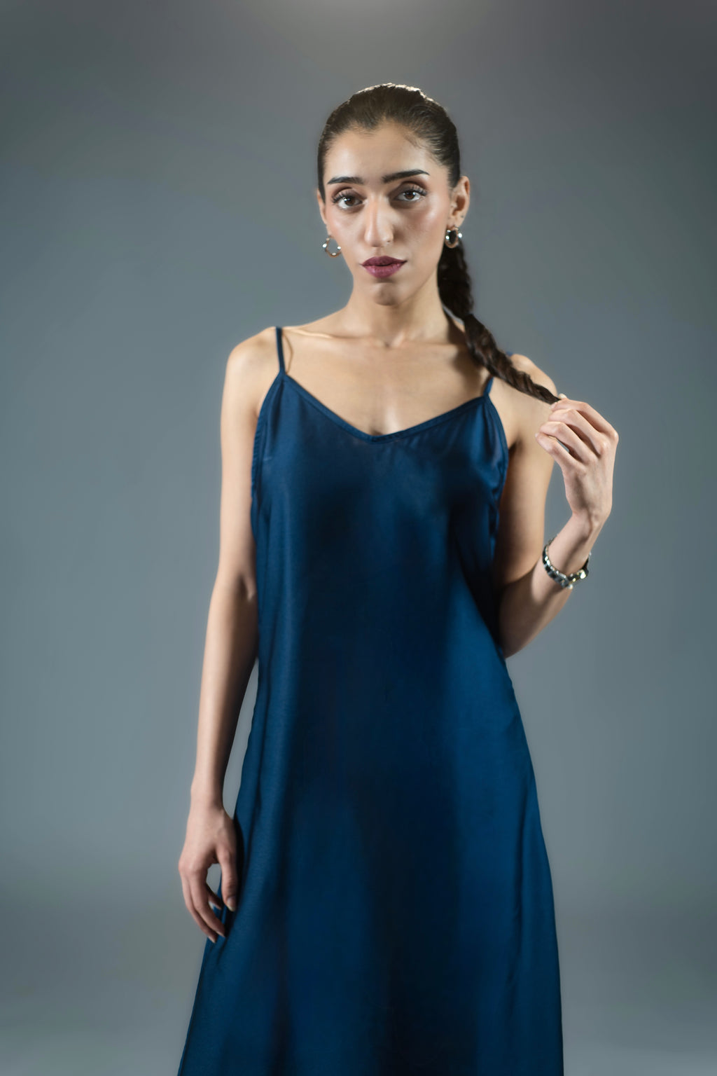 90's Slip Dress - Navy
