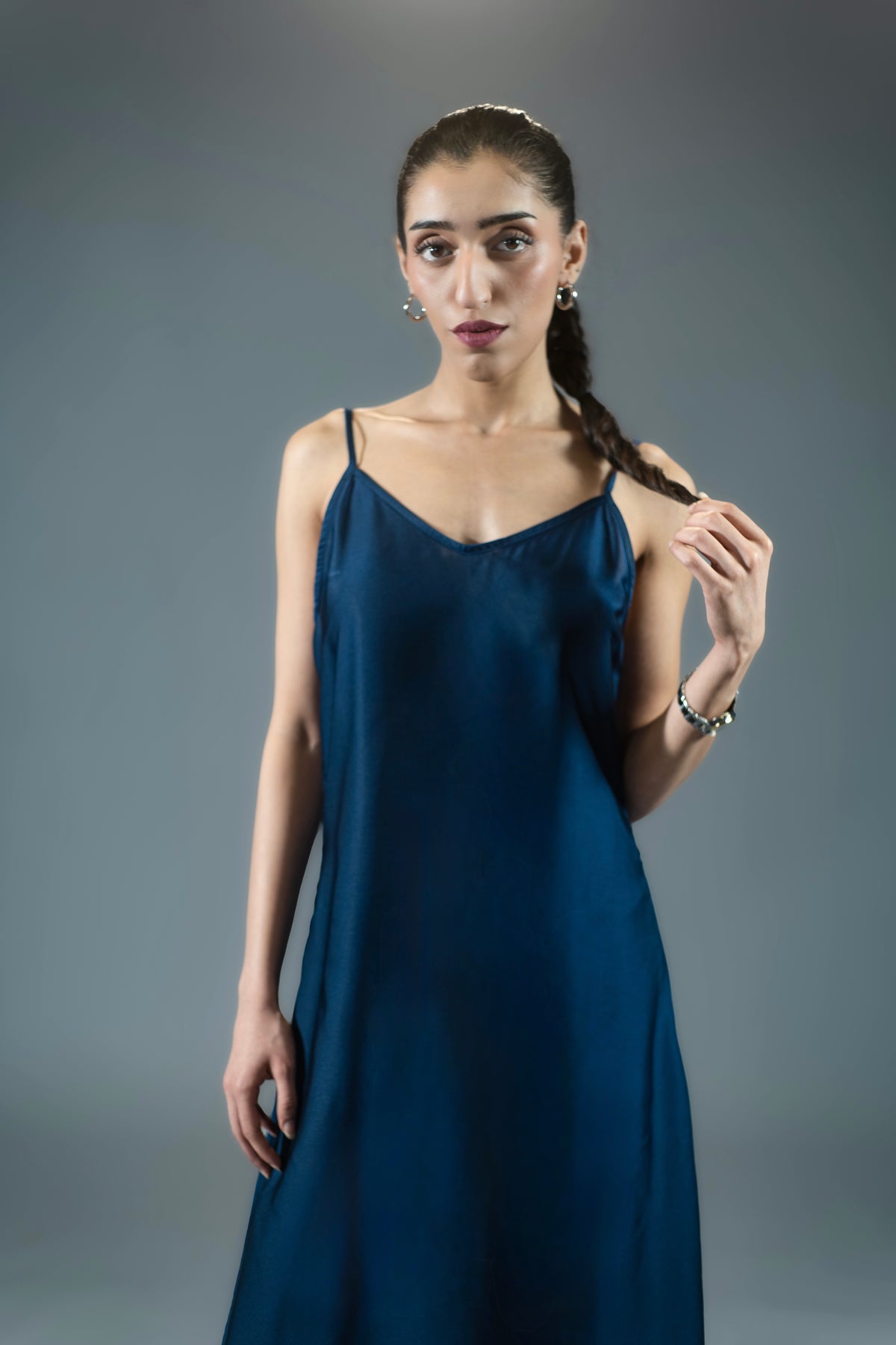 90's Slip Dress - Navy