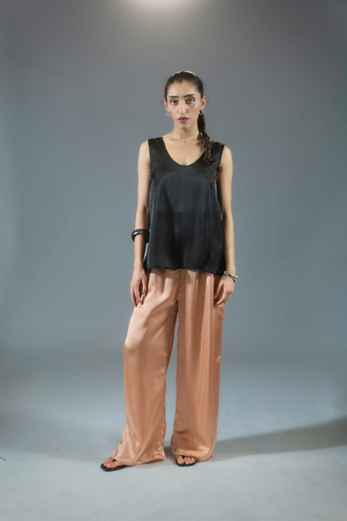 Signature Silk Pants - Tea Pink