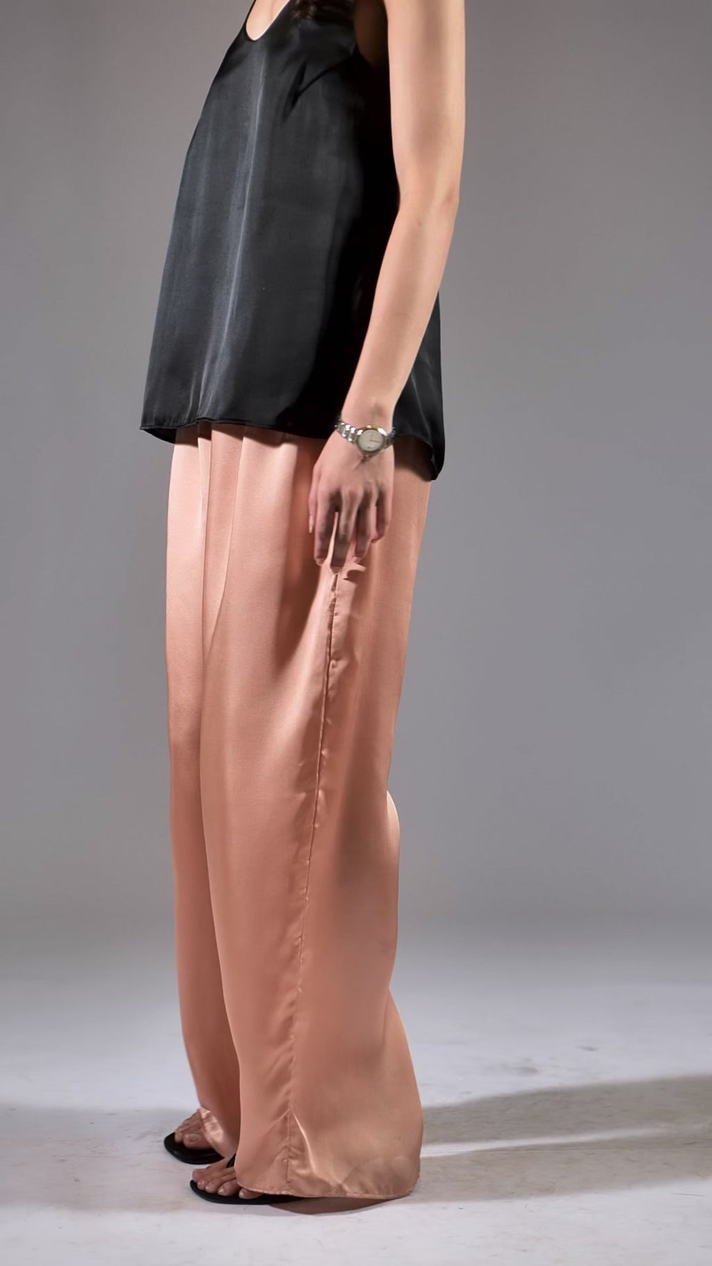 Signature Silk Pants - Tea Pink