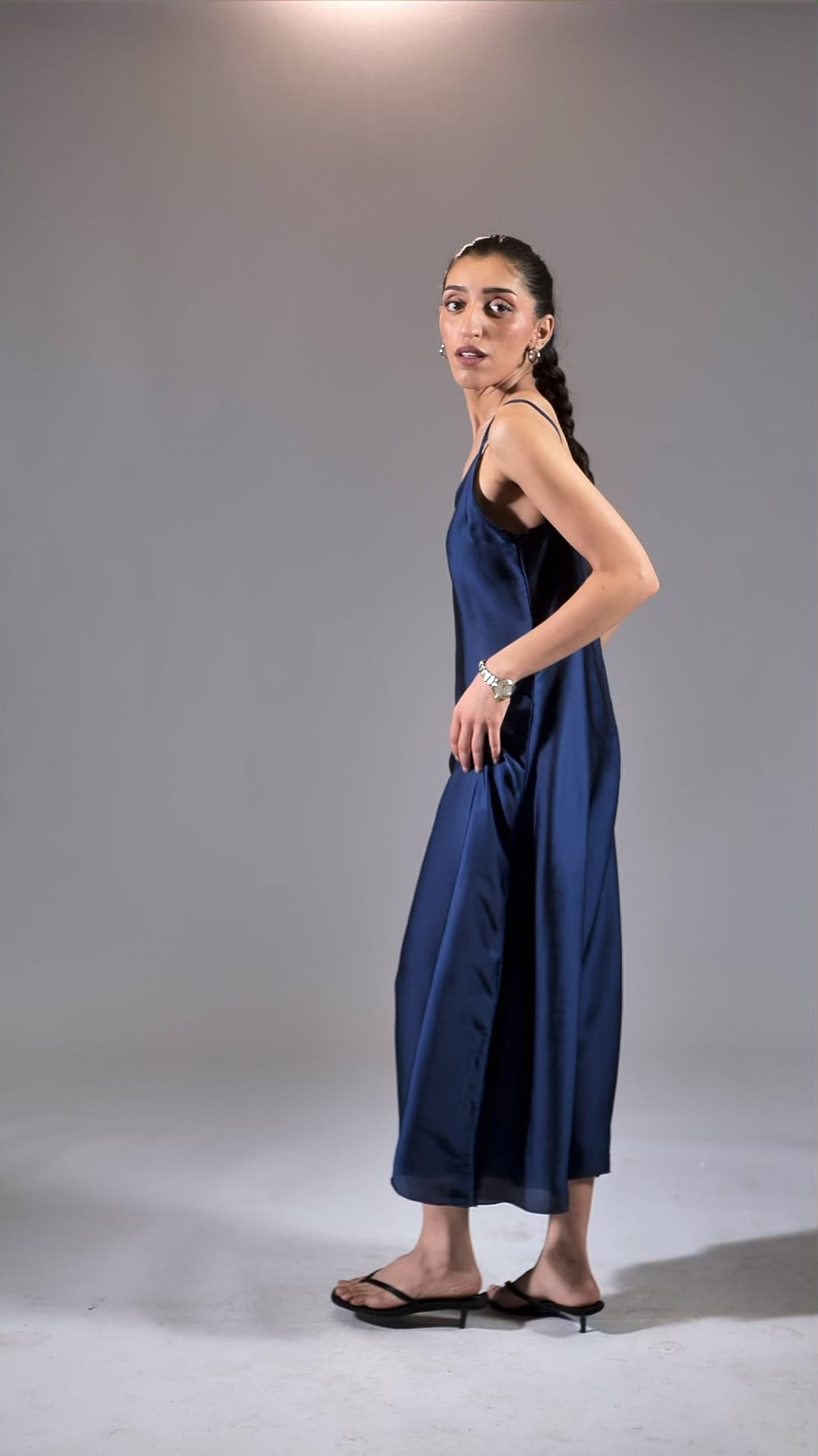 90's Slip Dress - Navy