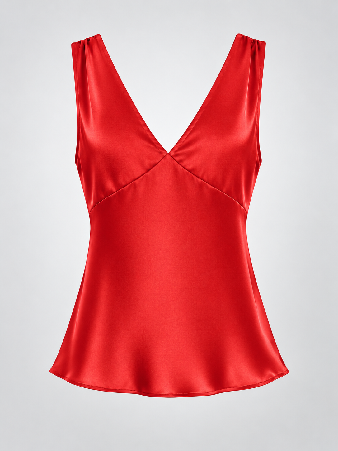 Classic Silk Top - Red